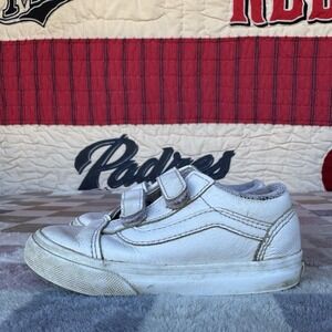 Size 8.5c - Vans Hook Loop V Old Skool White